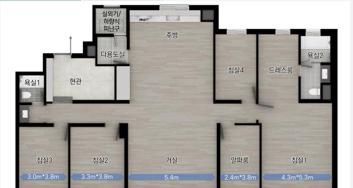 광주 첨단3지구 호반써밋 아파트 135 평면도